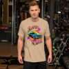 Tan - Burnin’ Rubber T-shirt Gradient Lettering