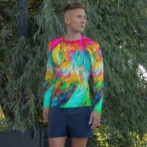 Abstract Art | Long Sleeve | Men’s Rash Guard Shirt | Front