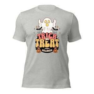 Athletic Heather - Trick Or Treat Ghost T-shirt