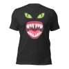 Dark Grey Heather - Green Eyes Halloween T-shirt