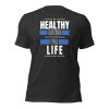 Dark Grey Heather - Healthy Eating For Life - Bella+Canvas 3001 T-shirt